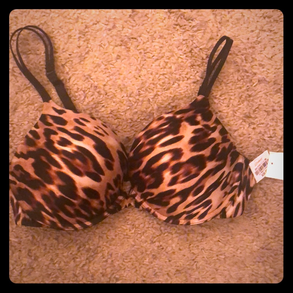 Cheetah Print Bra with Adjustable Shoulder Straps